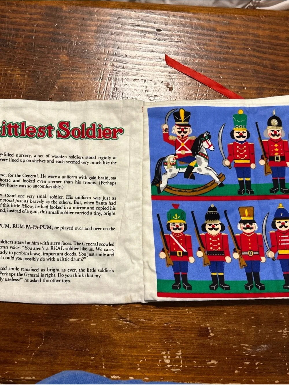 Littlest the Soldier Holiday Fabric Book